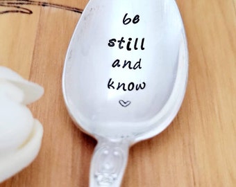 Vintage Silver Plated Teaspoon, Coffee Spoon, Custom Spoon, Personalized Gift, gift for friend, gift,hand stamped vintage spoon