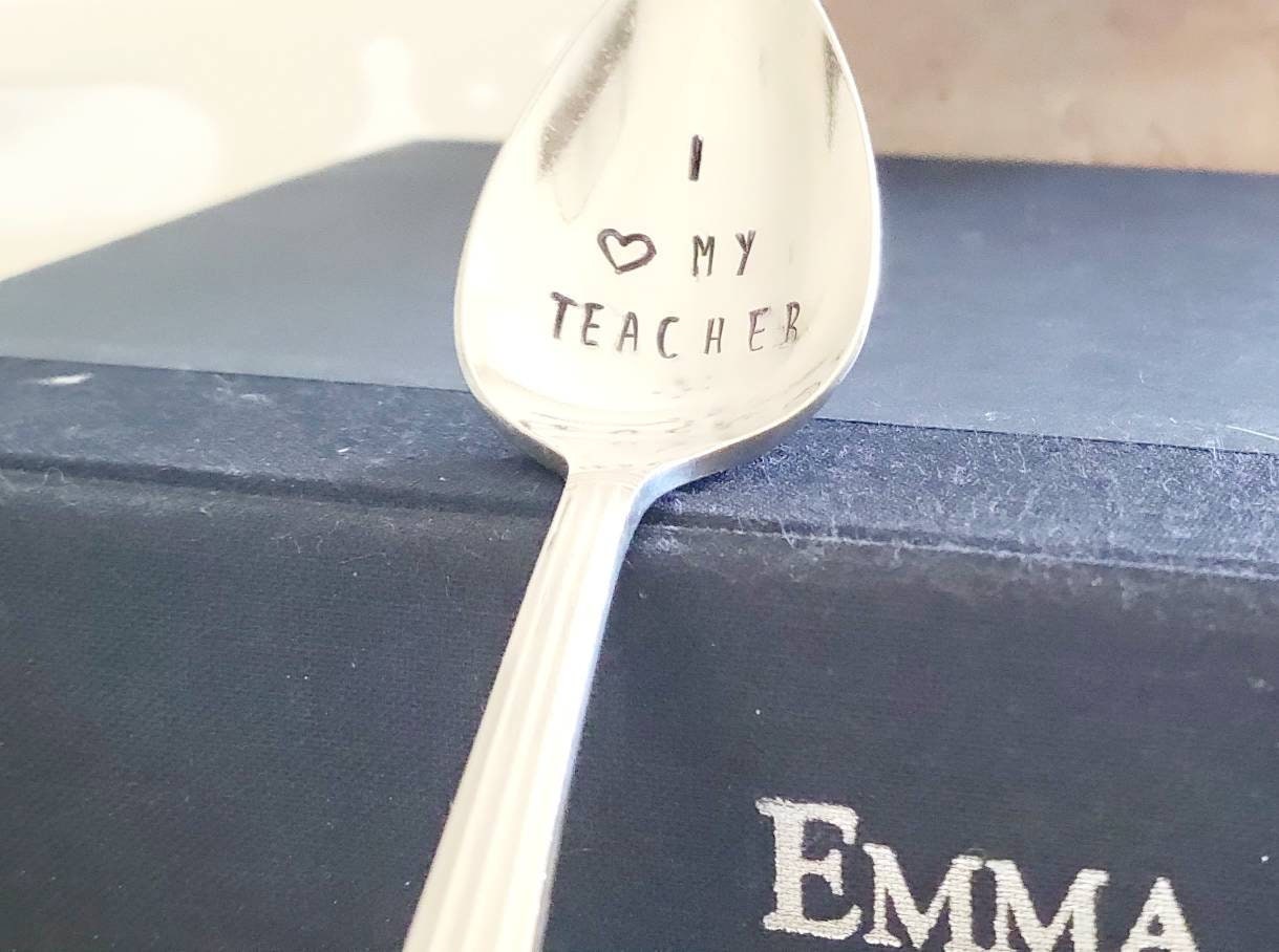 Teacher Appreciation Gifts For Women Men Engraved Ice Cream Coffee Tea Spoons For Teachers Coworkers Retirement Birthday Graduation Thank You Gift For