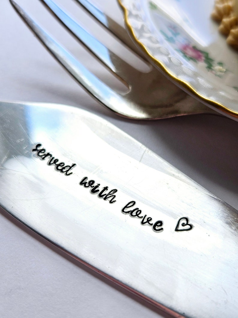 Vintage silver plated large spreading knife and fork,gift for hostess,house warming gift,come as you are,gift for mom,gift for host zdjęcie 2