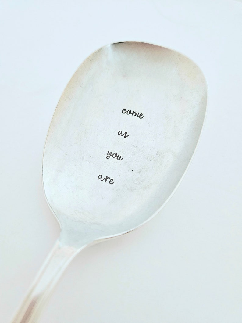 Come As You Are Vintage Silver Plated Casserole Spoon,Hostess gift,gift for mom, gift for mother in law, gift for grandmother,gift for her image 1