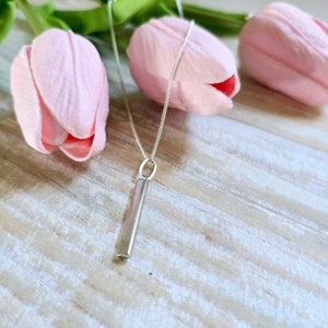 bar charm,bar charm necklace,sterling silver bar necklace,ray of sunshine necklace,