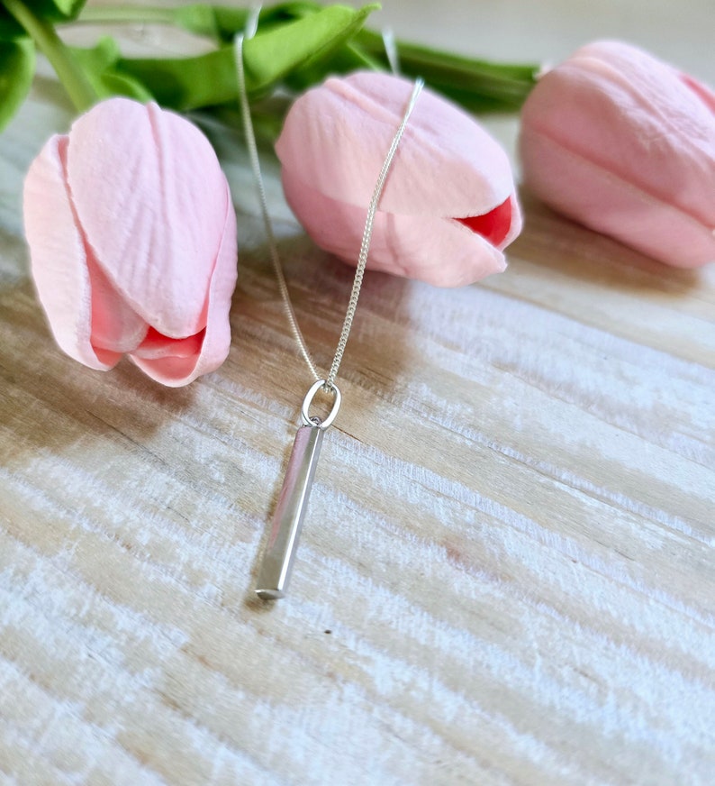 bar charm,bar charm necklace,sterling silver bar necklace,ray of sunshine necklace,