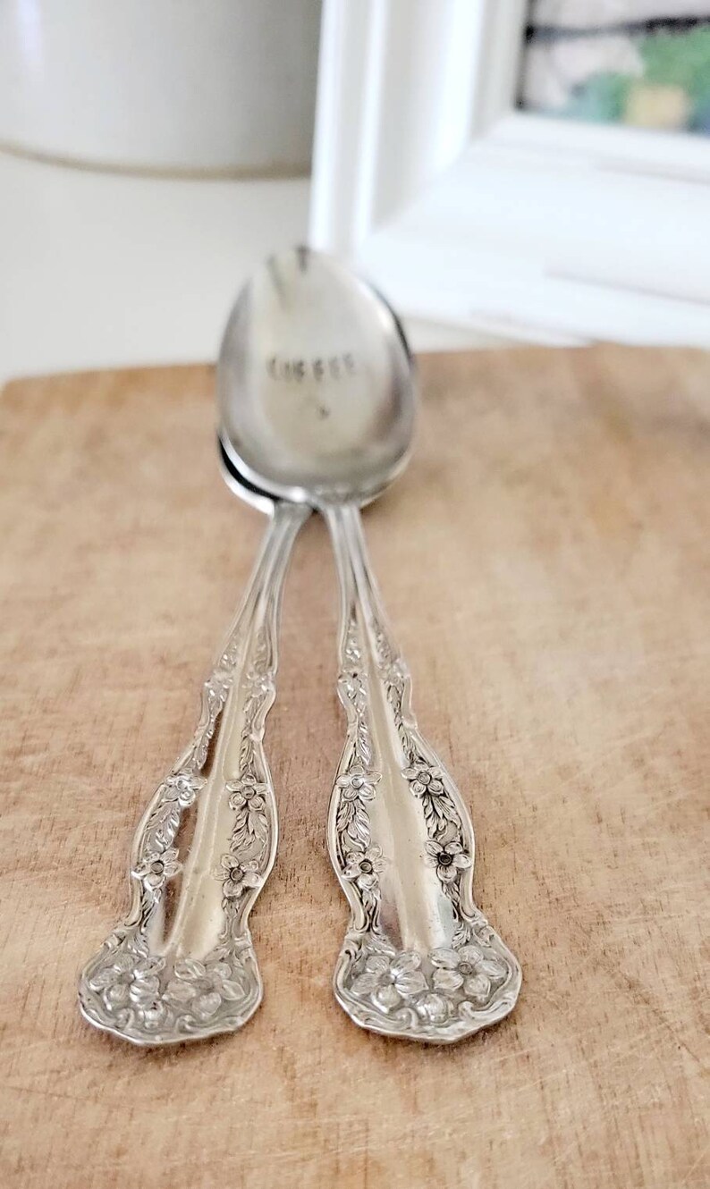 VIntage Silver Plated Teaspoon,Coffee spoon,engraved spoon,vintage coffee spoon,vintage spoon,vintage gift,custom gift image 2
