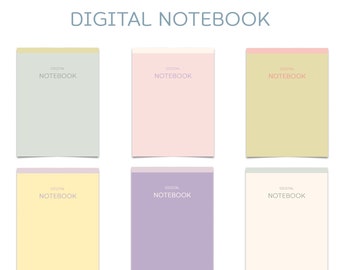Pastel Digital Notebook, Goodnotes, iPAD notes