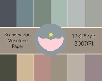 Scandinavian monotone digital paper, solid digital paper, scrapbooking,