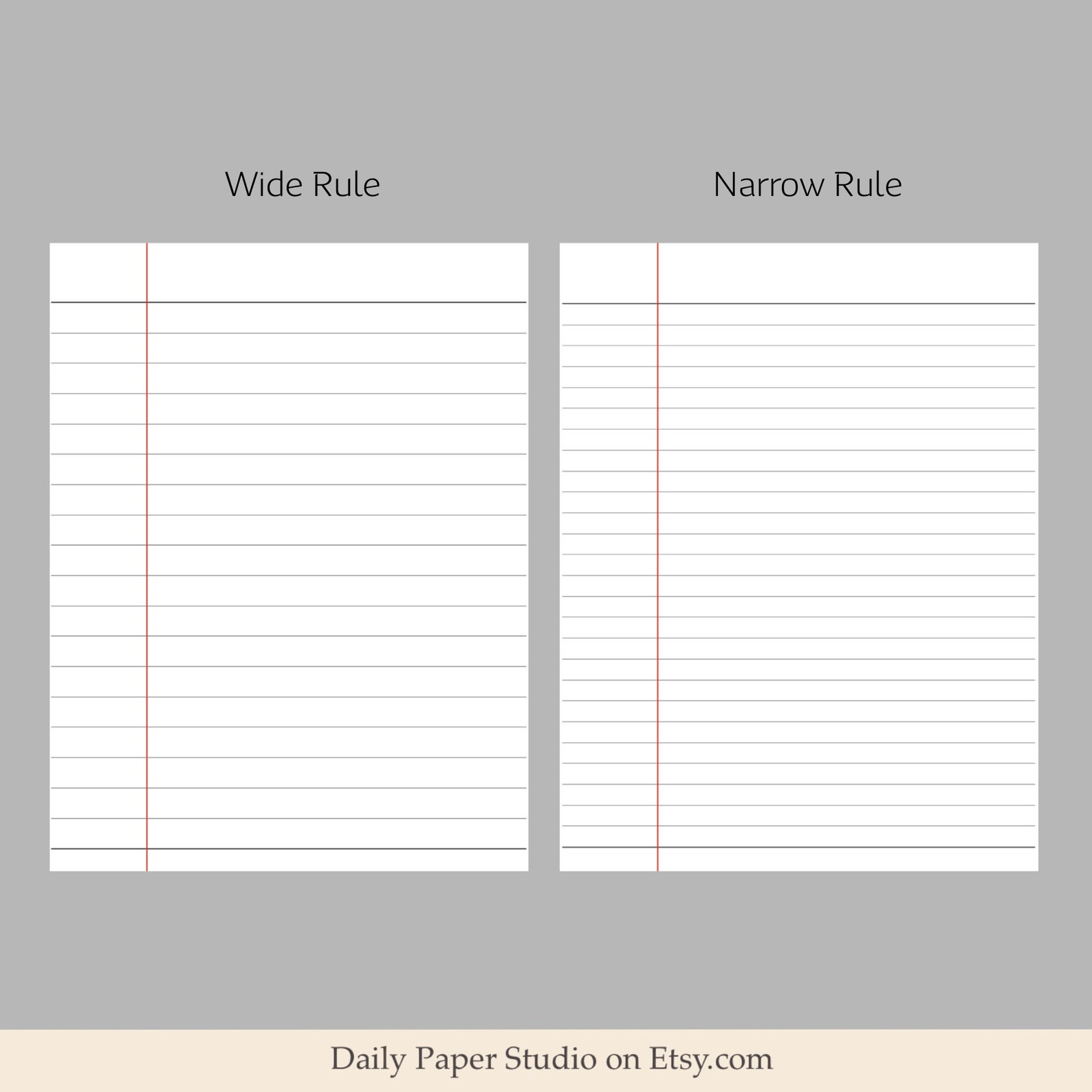 Digital Subject Notebook, Printable Student Note Taking Templates Pages