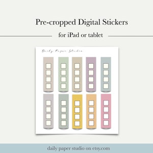 Pre-cropped Digital Stickers, iPad, tablet, Goodnotes, Notability, instant download