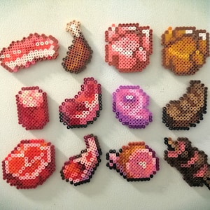 Stardew Valley Pixelart Magnets - Meat and Fish