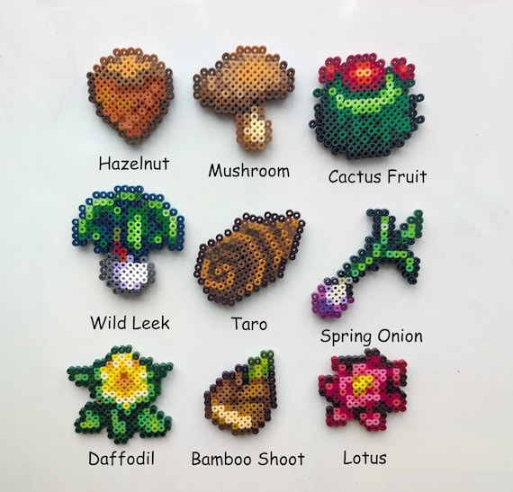 Stardew Valley Style Pixelart Magnets - Flowers and Forage - Etsy