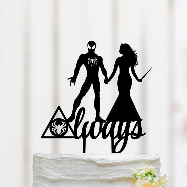 SuperHeld Tortenfigur, Spider Man Cake Topper, Spider Man Theme Dekor, Braut Hexe Cake Topper, Mr And Mrs Cake Topper 127