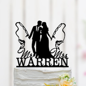 Fishing Wedding Cake Topper 