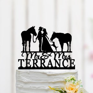 Cowboy Wedding Cake Topper, Cowgirl Cake Topper, Western Cowboy Theme Decor, Bride And Groom Cake Topper, Mr And Mrs Cake Topper 068