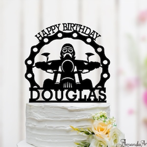 Motorcycle Birthday Cake Topper, Motorcycle Birthday Decoration, Harley Motorcycle Decor, Motorcycle Bike Theme, Birthday Decoration 085