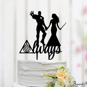 Iron man Cake Topper, Iron man And Witch Wedding Cake Topper, Super hero Cake Topper, Always Cake Topper, Always Wedding Decoration 035