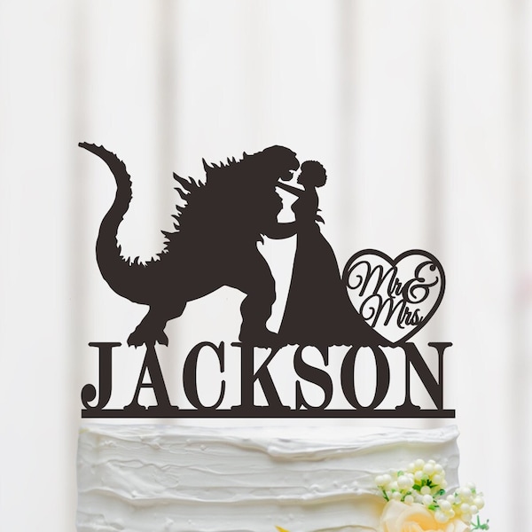 Godzilla Custom Cake Topper Etsy