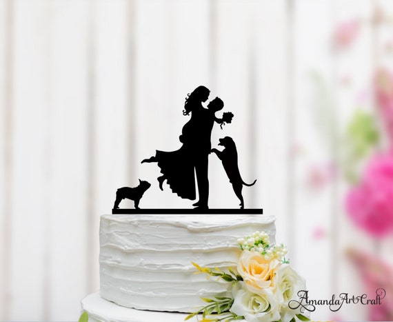 Couple Wedding Cake Topper Bride and Groom Cake Topper With - Etsy