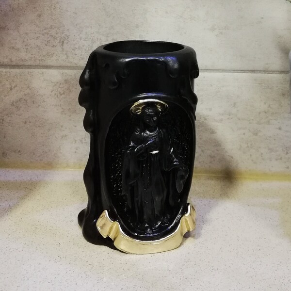 Virgin Mary Statue With Candle Holder Etsy