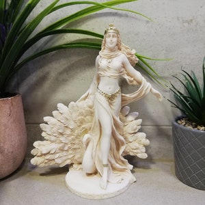 Hera Greek Roman Goddess of Marriage And Family 25.5cm - 10.03in Greek Mythology Alabaster Handmade - Handpainted Statue