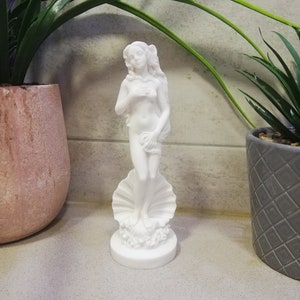 Birth Of Goddess Aphrodite 16.5cm-6.5in Greek Roman Goddess Venus Birth Marble & Cast Alabaster Handmade Greek Statue
