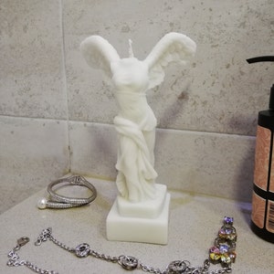 Nike of Samothrace Candle!  Winged Victory of Samothrace 16cm-6.3in 100% Soy Wax Handmade Sculpture Candle Greek Statues