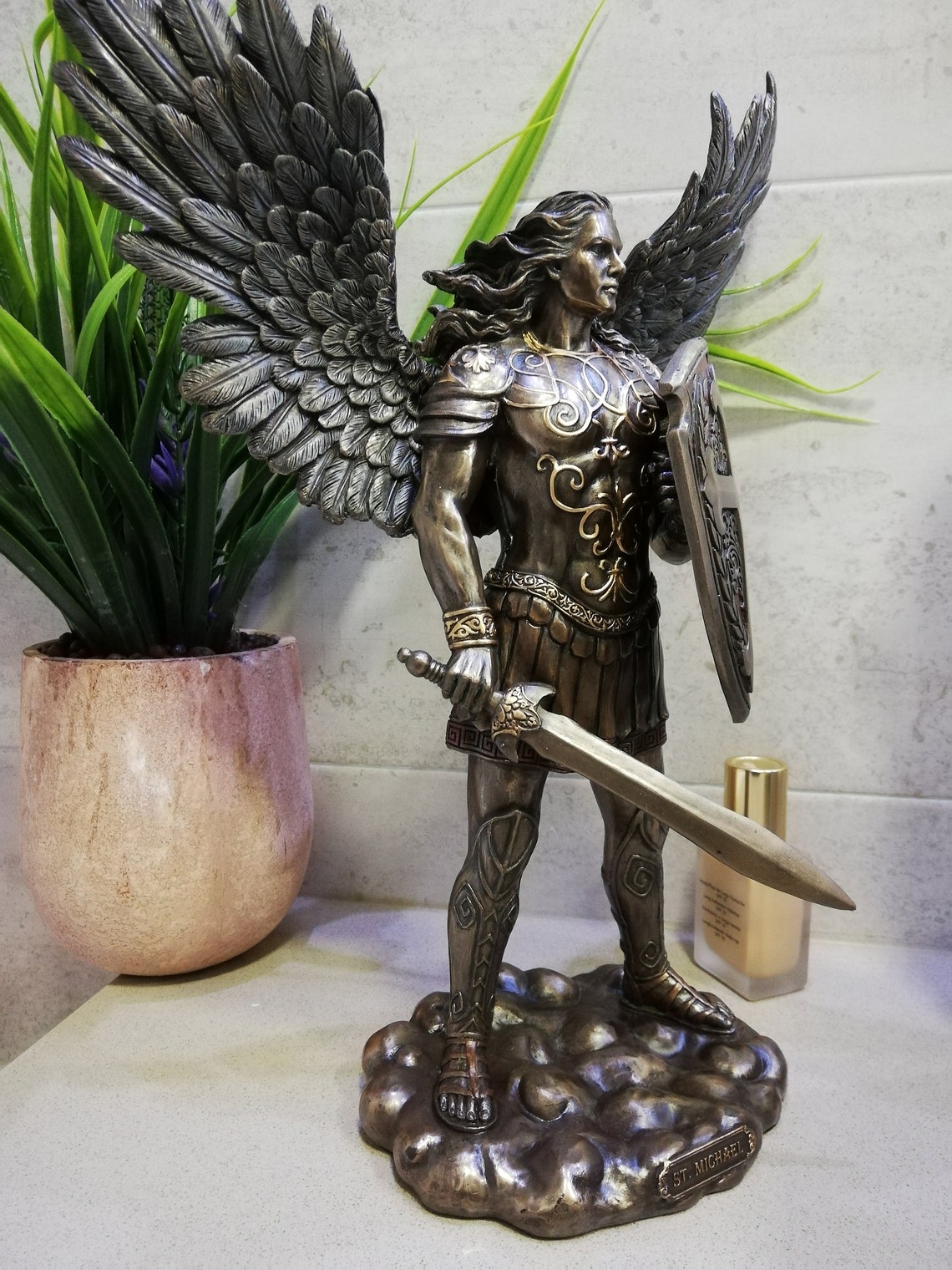 Archangel Michael 35.5cm 13.97in Religious Statues Resin and Etsy