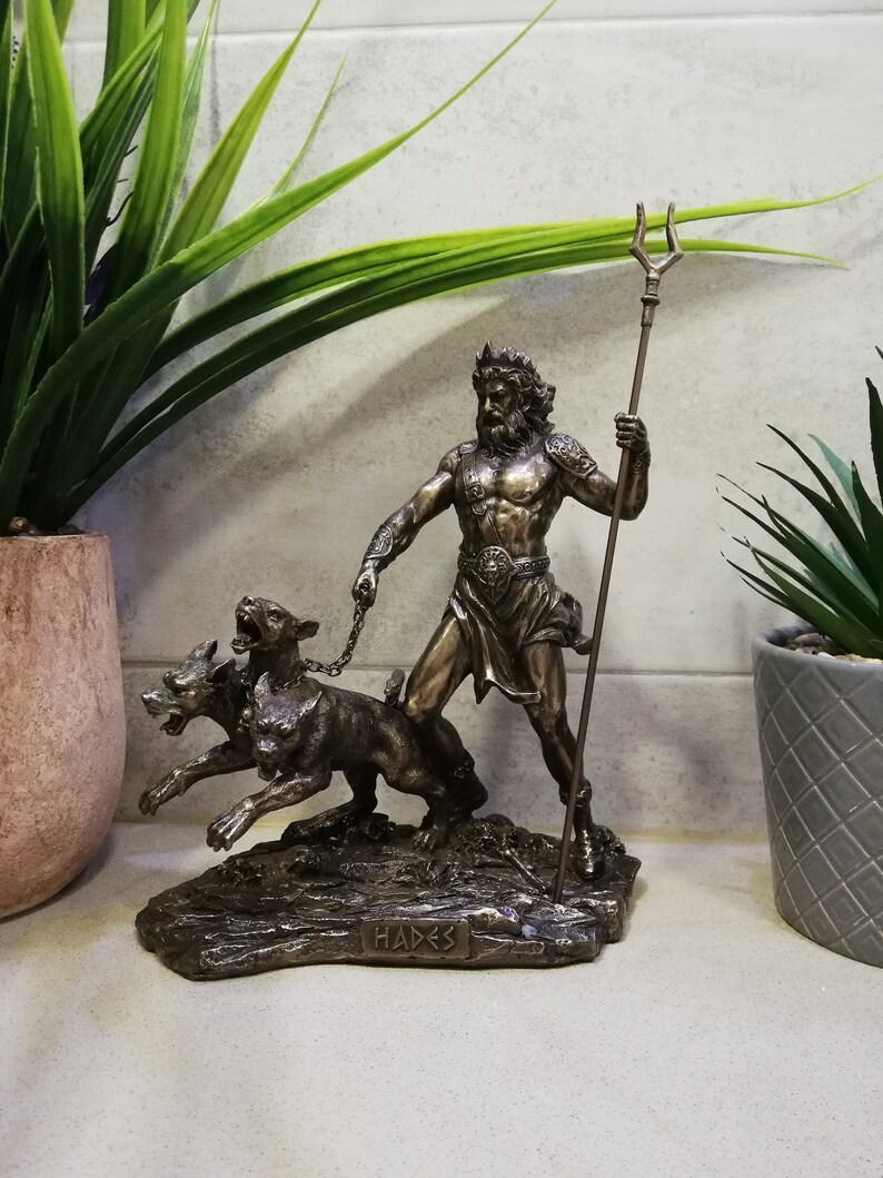 Hades God of the Dead And Underworld With Cerberus 23cm-9.05in G Hades God of the Dead And Underworld With Cerberus 23cm-9.05in G