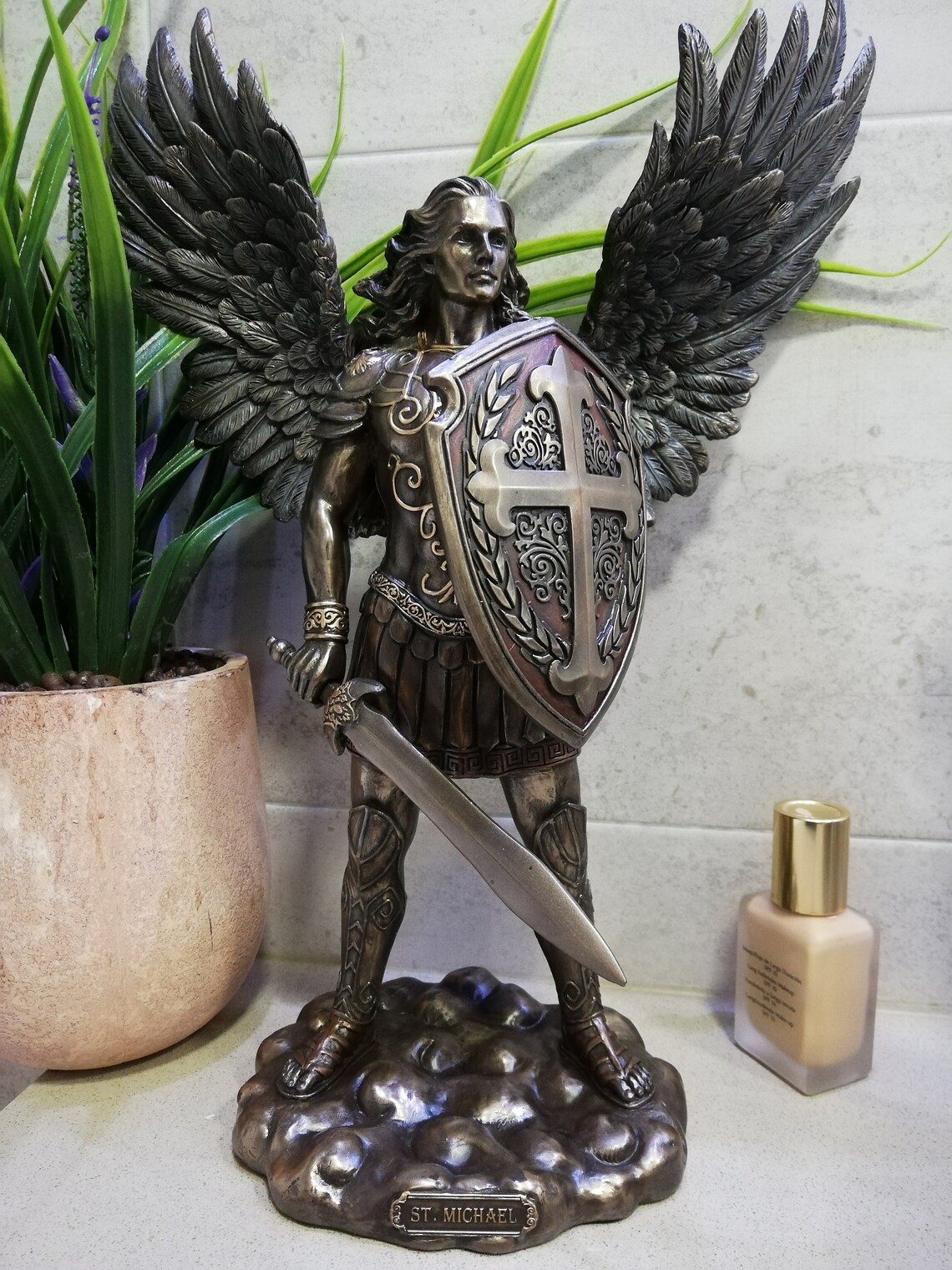 Archangel Michael 35.5cm 13.97in Religious Statues Resin and Etsy