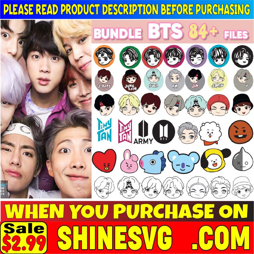 Bundle 84 Files BTS Bundle Svg, Bts Svg, Kpop Svg, Bts Vector, Bts ...