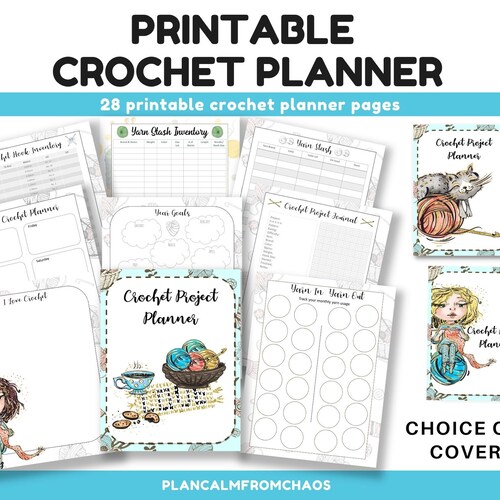 Printable Crochet Binder Set Crochet Journal Pages - Etsy