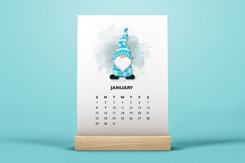 2023 Printable Gnome Calendar DIGITAL DOWNLOAD US Letter Etsy