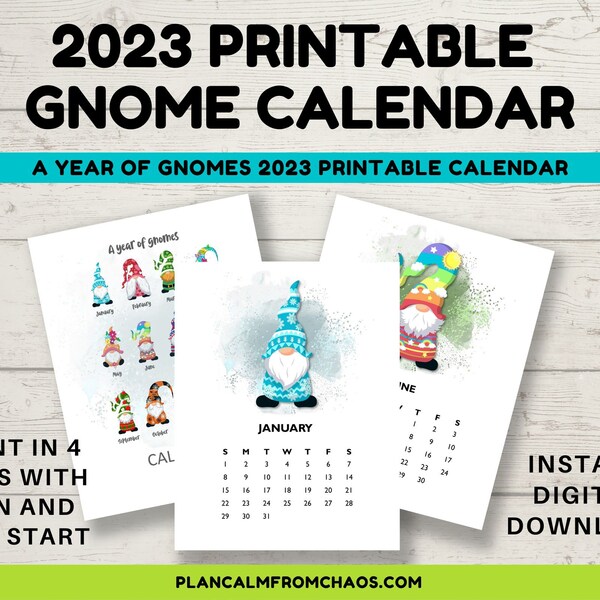Gnome Life Wall Calendar 2025 : Workman Calendars - View #13