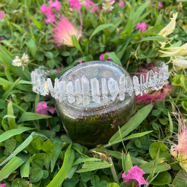 Clear Quartz Moon Goddess Crown