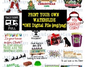 Griswold Family Christmas-PRINT your own waterslide decals- SVG PNG Digital File