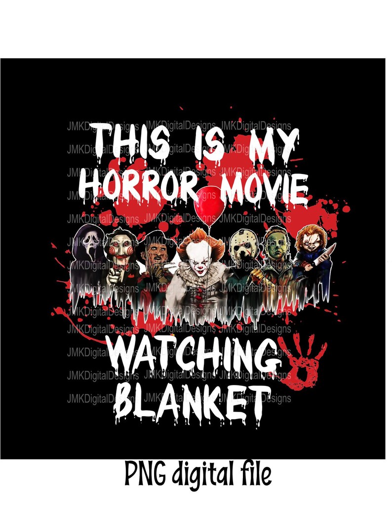 This is My Horror Movie Watching Blanket Digital Image PNG Etsy