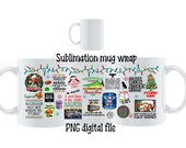 Griswold Christmas (v2) -Sublimation MUG Wrap -PNG Digital File Griswold Mug Sublimation Griswold Mug PNG