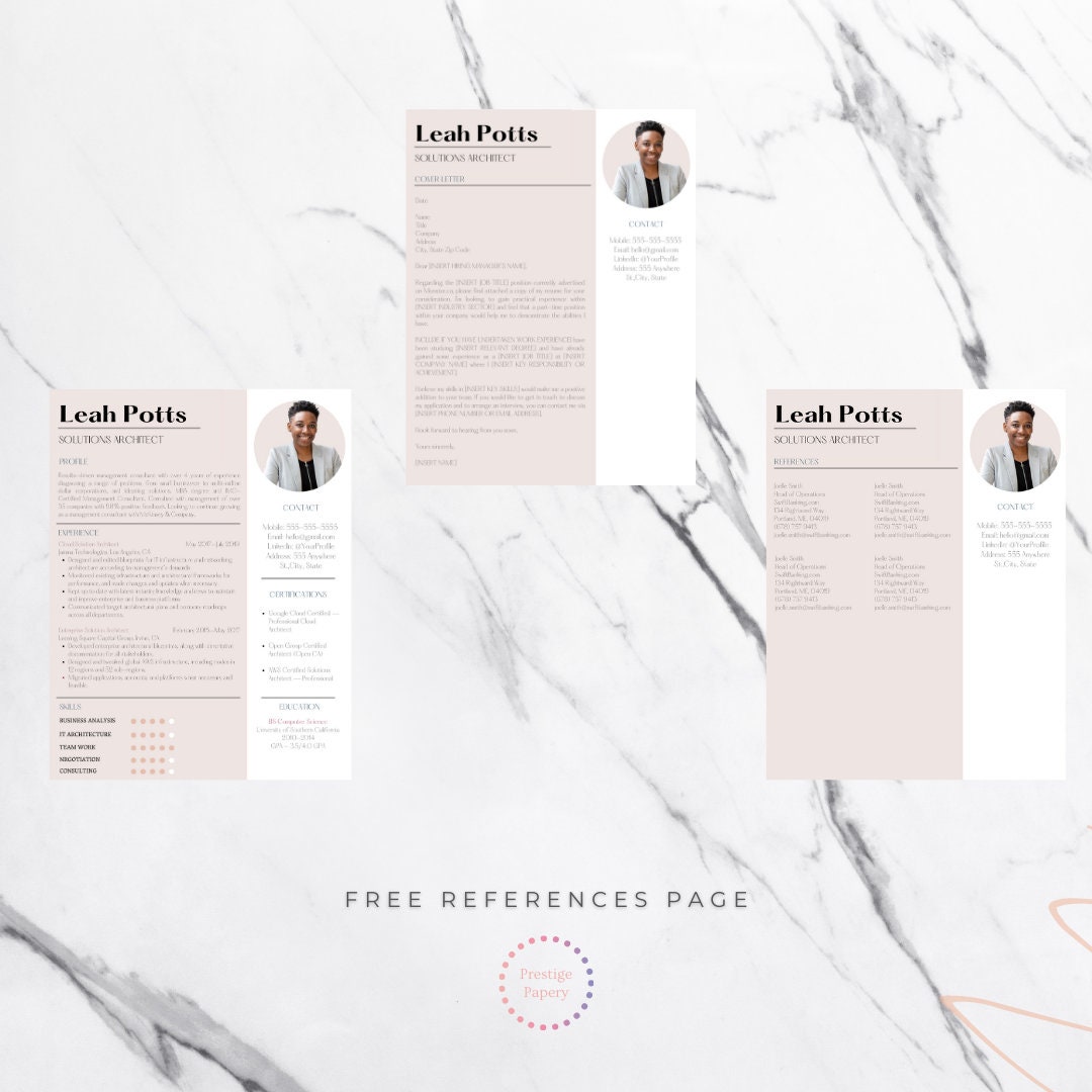 Professional Resume/CV Template for Canva Resume/CV Template | Etsy