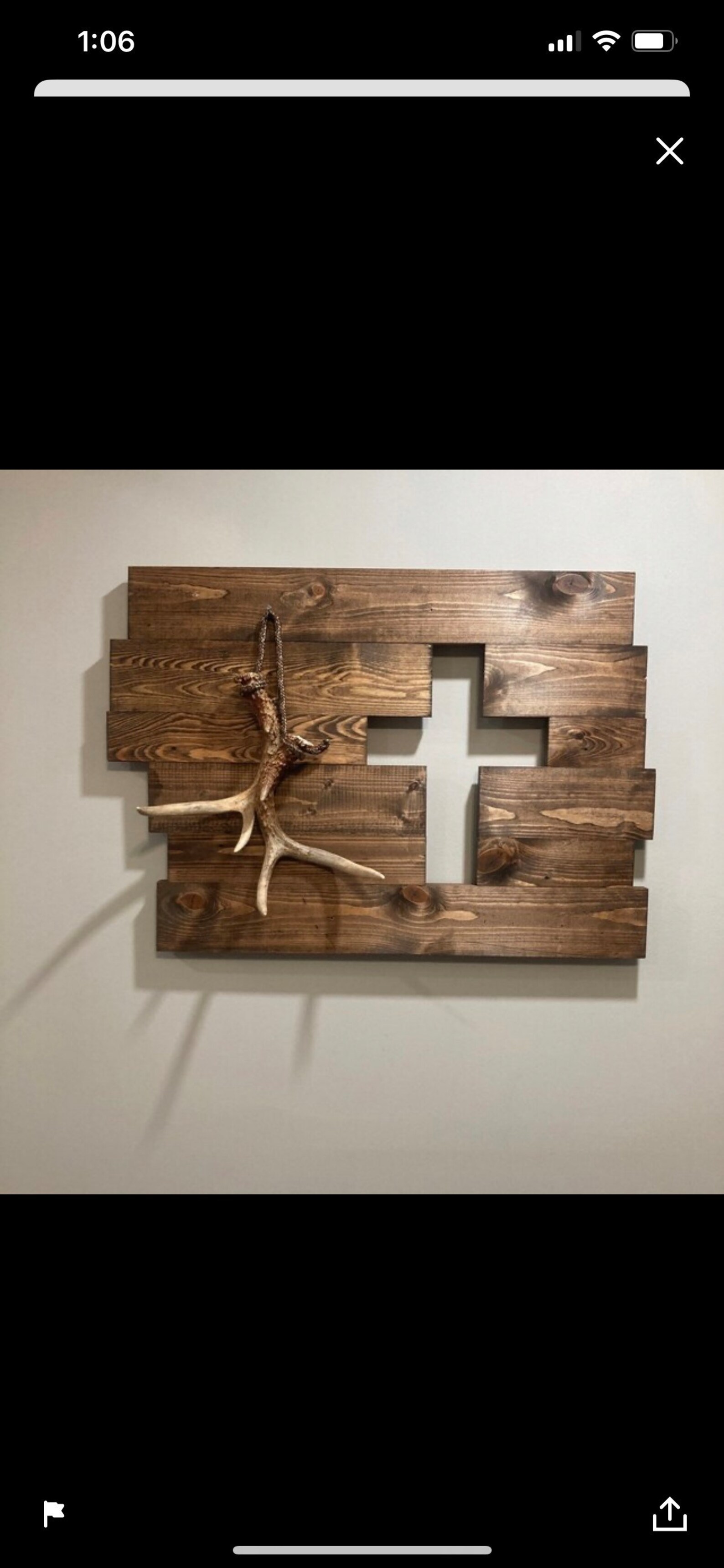 LARGE Pallet Wood Cross Wall Hanging Etsy
