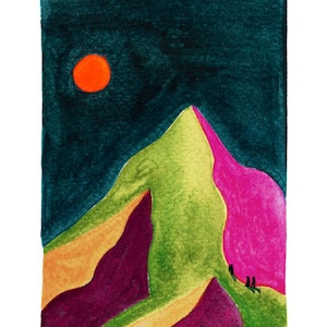 Aquarellsammlung "Sonne" - Berge