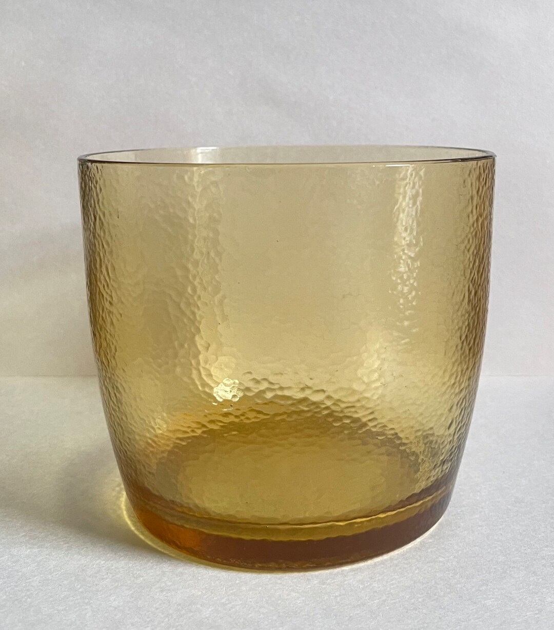Vintage Hazel Atlas Textured Amber Glass Ice Bucket Etsy
