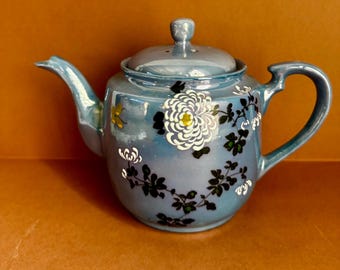 STEUABEN 桃　peach クリスタル　スチューベン　1990年代　希少 Vintage 1930's Japan Lustreware Peach & Blue, White