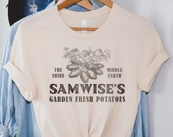 Samwise's Garden Fresh Potatoes Unisex T-Shirt | Lord of the Rings Gamgee Hobbit Shirt