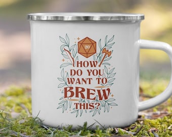 Dungeons and Dragons Enamel Mug: Funny D&D Camping Gift