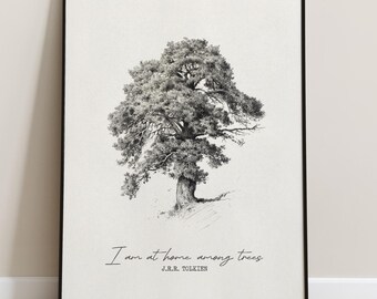 Tolkien Quote Tree Print: Lord of the Rings Art (Digital Download)