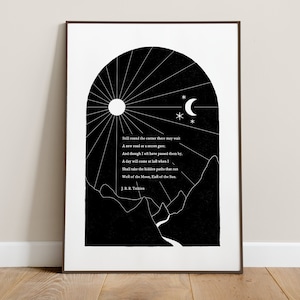 Tolkien Quote Illustration Poster