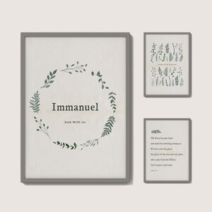 Christmas Bible Verse Art Digital Download Set