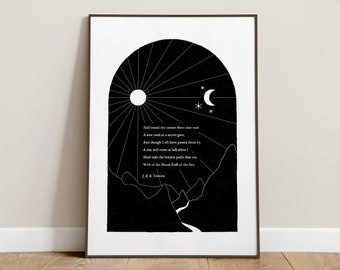 Tolkien Quote Illustration Poster