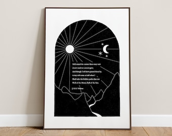 Tolkien Quote Illustration Poster