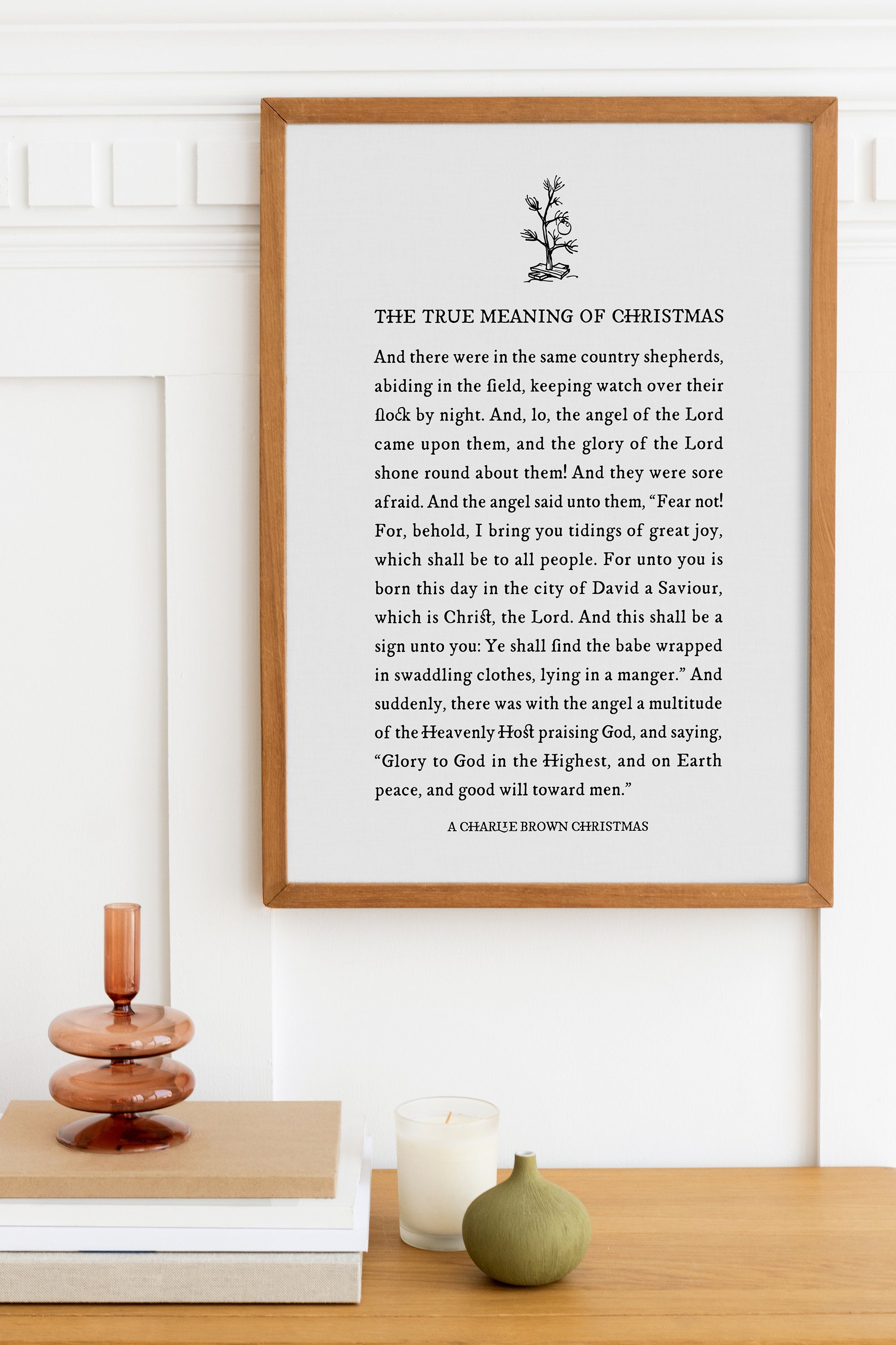 A Charlie Brown Christmas Linus Meaning of Christmas Speech Etsy Canada