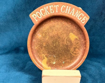 Vintage Copper/Brass "Pocket Change" Trinket/Change Tray