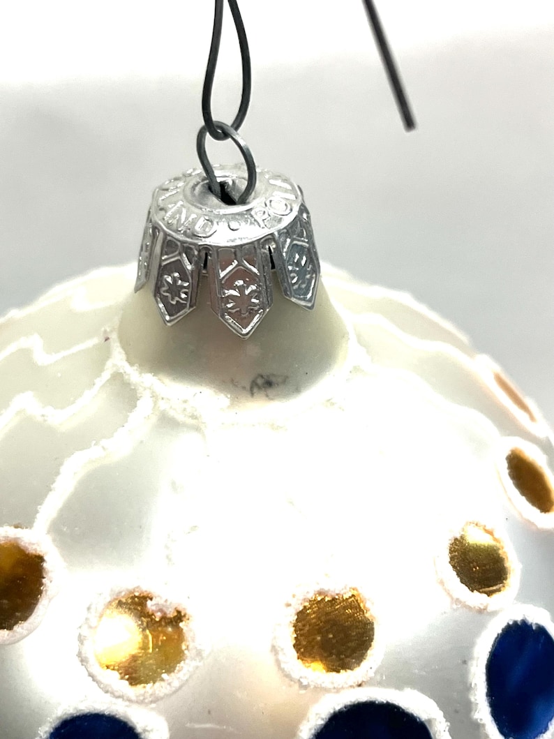 Vintage Poland Mica Polka Dot Ornament - Etsy